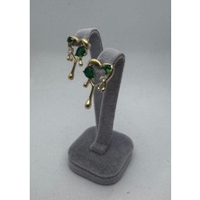 Karya Takı Yeşil Taşlı Fantezi Küpe