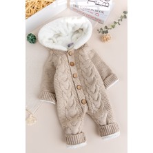 Babymod Triko Örme Welsoft Astarlı Kapüşonlu Kışlık Bebek Tulum