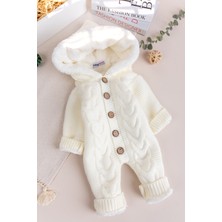 Babymod Triko Örme Welsoft Astarlı Kapüşonlu Kışlık Bebek Tulum