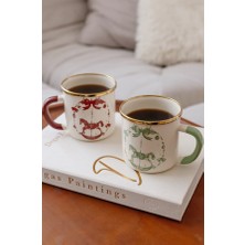 Emaylabxyirmiyedikuzguncuk Christmas Carousel Emaye Kupa Pastel Yeşil