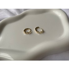 Alp Jewel 316L Ince Kalp Sıralı Halka Küpe Kararmaz Çelik