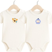 Babytex %100 Pamuklu 2li Zıbın Omuzdan Çıtçıtlı Body &zıbın