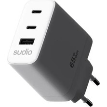 Sudio P3 Gan  Güç Adaptörü Usb,type C  (65W)