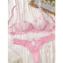  asma çiçeği nakışlı ıç çamaşırı seti