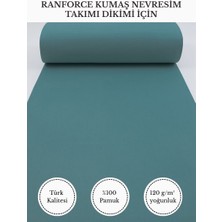 Fabricstown Ranforce Kumaş Nevresim Dikimi Için – %100 Pamuk, 240 cm × 100 Cm, Düz Boyalı