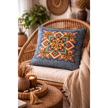 Nazende Handmade Etnik Desenli Dekoratif Kırlent Kılıfı 43 X43 cm
