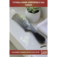 Letsii Ergonomik Tutmalı Kemik Görünümlü Saç Tarağı