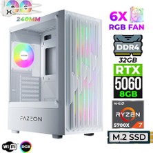 Xaser Astra X350 Ryzen 7 5700X 32GB Ram 1tb M.2 Nvme SSD 8gb RTX5060 Sıvı Soğutmalı Oyuncu Tavsiye Sistem