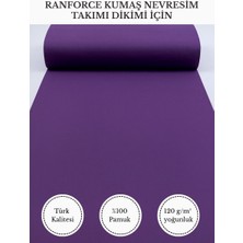 Fabricstown Ranforce Kumaş Nevresim Dikimi Için – %100 Pamuk, 240 cm × 100 Cm, Düz Boyalı