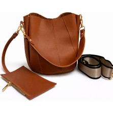 Lorevie Kadın Cüzdan Detaylı Mini Kova (Bucket) Model El ve Omuz Çantası