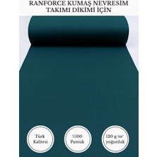 Fabricstown Ranforce Kumaş Nevresim Dikimi Için – %100 Pamuk, 240 cm × 100 Cm, Düz Boyalı V-110 DC