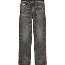 Calvin Klein Erkek Gri Calvin Klein 90S Straıght Meteorıte Tencel Je Erkek Gri Kot Pantolon