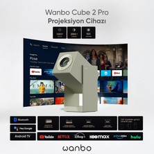 Wanbo Cube 2 Pro Projeksiyon cihazı 500 Ansilümen