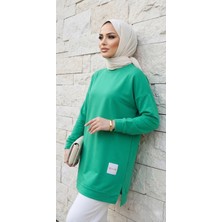 Yazlık Kadın Tesettür Bisiklet Yaka Terletmeyen Penye Kumaş Tunik