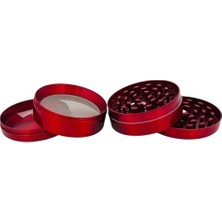 Storemax Grınder Parçalayıcı Metal Baharat Öğütücü Herb Spice 4 Katmanlı 40MM / 50MM / 63MM (Kımrızı, 63MM)