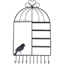 Chavin Siyah Metal Bayan Küpe Kolye Standı Dekor ST1-47SY