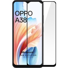 Storemax Oppo A38 Tam Kaplayan Temperli Cam Ekran Koruyucu Siyah