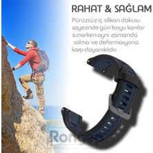 Storemax ile Uyumlu Sportif Tasarım Runner Loop 22MM Kordon Gt5/gt5 Pro/gt4/gt3/gt3 Pro/gt2/gt2 Pro 46MM Için Yumuşak Dokulu Deformasyona Karşı Dayanıklı Silikon Kayış