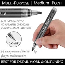 Storemax Siyah Beyaz Boya Kalemleri, Markers, Çift Uçlu Akrilik Boya Kalemleri, Hızlı Kuruyan, Su Geçirmez Formül, Sanatçılar ve Hobi Severler Için, Çizim ve El Işleri Için Profesyonel Set