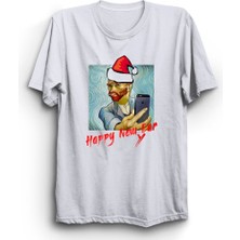 The Fame Box Van Gogh, Happy New Ear, Christmas, Yeni Yıl, Yılbaşı Tişört