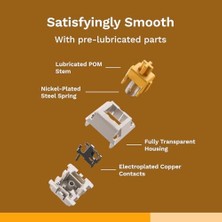 Storemax Oyun - Anahtarları (36 Adet) Oyun ve Yazma Için Lubed Dokunsal Anahtarlar, Mx Hotswappable Mekanik Klavyeler Için, 3-Pin Plaka Monte