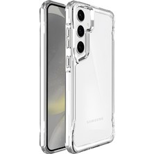 Storemax Galaxy S24 Için Crystal Armor Serisi Şok Emici Yumuşak Silikon Kenar Arkası Sert Polikarbonat Darbeye Dayanıklı Şeffaf Kılıf