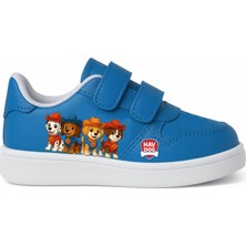 Lias Design Haw Dog Haw Baskılı Lacivert Bantlı Çocuk Spor Ayakkabı Snekaer