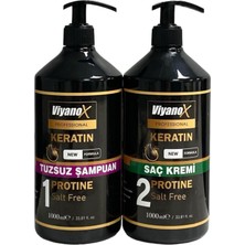 Storemax Viyanox Keratinli Tuzsuz Şampuan 1000 ml & Keratin Bakım ve Onarıcı Saç Kremi 1000 ml