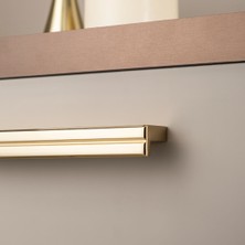 System 9255 Çizgili Modern Kulp Gold Renk 160 mm