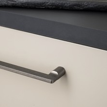 System 9393 Modern Kulp Fırçalı Füme Renk 128 mm