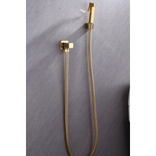 Emfa Aksesuar Gold Taharetmatik Spiralli Set Altın Taharat Musluğu Şattaf