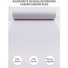 Fabricstown Ranforce Kumaş Nevresim Dikimi Için – %100 Pamuk, 240 cm × 100 Cm, Düz Boyalı