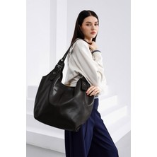 Shule Bags Sardine Maksi Omuz Çantası Kahve