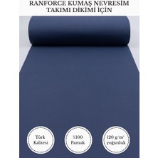 Fabricstown Ranforce Kumaş Nevresim Dikimi Için – %100 Pamuk, 240 cm × 100 Cm, Düz Boyalı