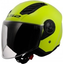 Ls2 Airflow 2 Neon Sarı Motosiklet Kaskı – Jet Kask, Hafif, Ece Onaylı