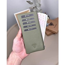 Fil Deri Hakiki Deri Para Bölmeli Uzun Kartlık 2127