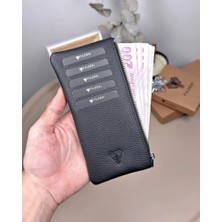 Fil Deri Hakiki Deri Para Bölmeli Uzun Kartlık 2127