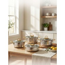 Hascevher Serra 8 Pcs Tencere Set Kaplamalı