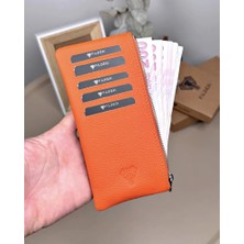 Fil Deri Hakiki Deri Para Bölmeli Uzun Kartlık 2127