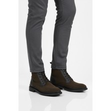 Ayakmod Haki Süet Hakiki Deri Bağcıklı Erkek Bot Po 2439 M