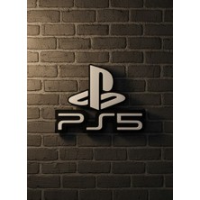 Byos Playstation 5 Logo Duvar Dekoru Minimal Tasarım 16×12 cm - BY0026-5RBVP2