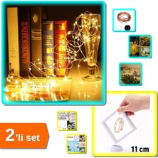 Hereveoyuncak 5 mt USB Bağlantılı LED Işık + 1 Adeta 11X11 cm Standlı 3D Takı Saklama Kutusu - 2li Set H0P0X9