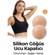 MUJGAN Yapışkanlı Silikon Göğüs Ucu Kapatıcı 1 Çift
