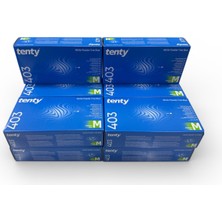 Tenty 403 Mavi Nitril Pudrasız Muayene Eldiveni M Beden 10 Adet