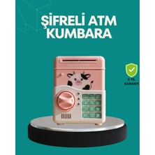 Bosel Pembe Atm Kasa Görünümlü Elektronik Şifreli Çocuk Kumbarası