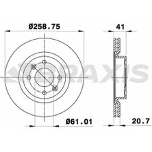 Braxis On Fren Dısk Aynası Havalı R19 Clıo I Iı Kangoo Megane I Symbol I Iı Twıngo I Iı Logan Sandero 1.2 / 1