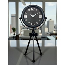 My TechCat Zentime Siyah Zarif Üç Ayaklı Masa Saati
