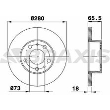 Braxis On Fren Dısk Aynası Ducato Boxer Jumper 14Q (15 Jant) 9402 Hava Sogutmasız