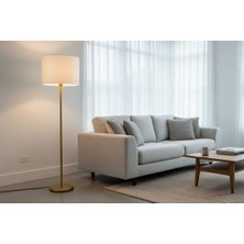 Ömür Avize Farel Gold Ayaklıı Silindir Şapkalı Lambader