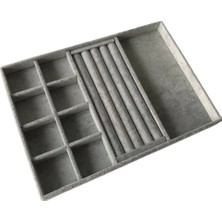 Megass Dekor Lizbon Model Süet Kaplama Gri RENK24/34 cm Tkı Sergileme Standı